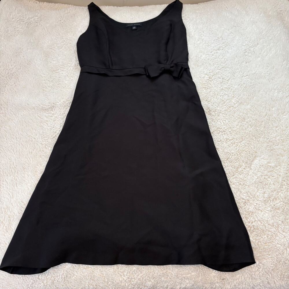 VTG Banana Republic Womens Black Silk Dress 4 Preppy Classic Going Out Career